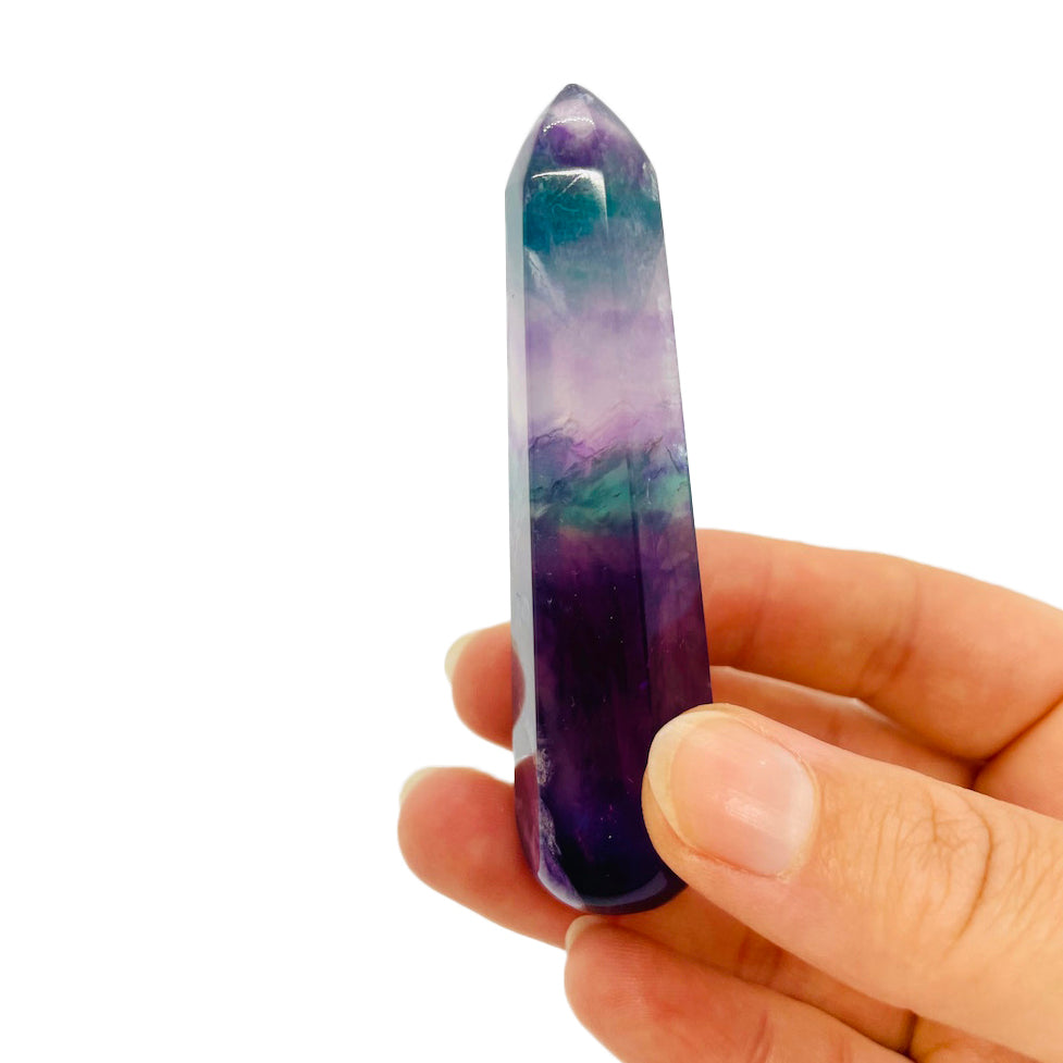 Fluorite Massage Wand Faceted
