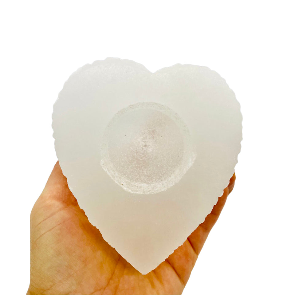 Selenite Tea Light Holder