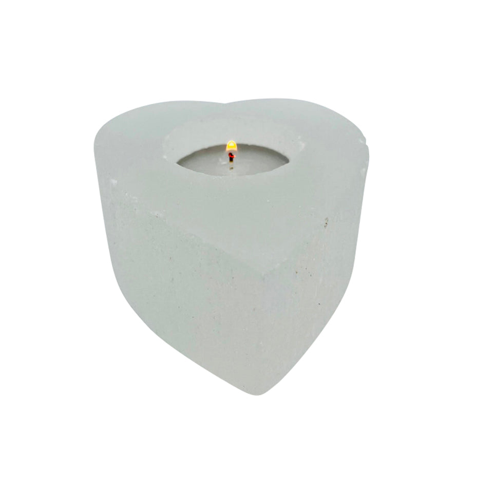 Selenite Tea Light Holder
